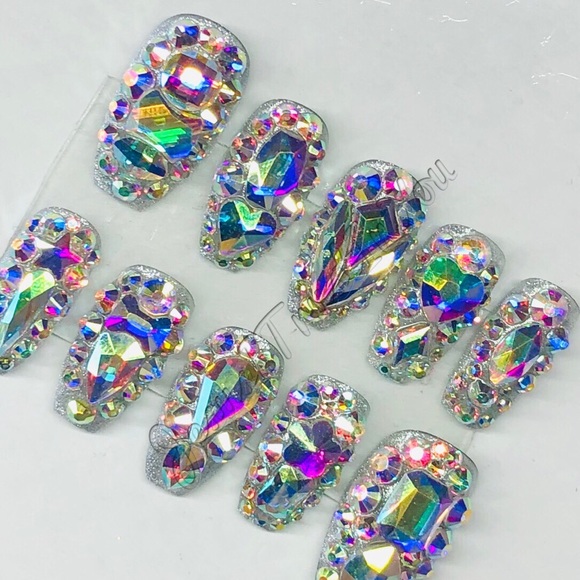 COPY - JEWELS 💎- SHORT COFFIN PRESS ON NAILS - Picture 8 of 12